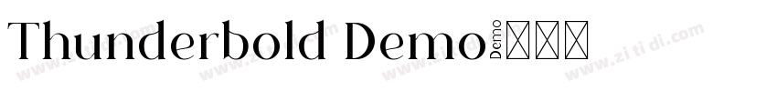 Thunderbold Demo字体转换